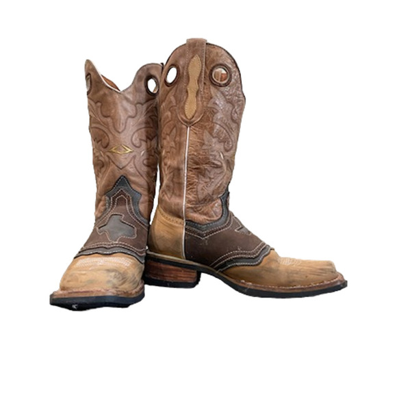 Pre-Owned Innovations Western Cowboys Tan Leather/Suede Size 9.5D main image 10